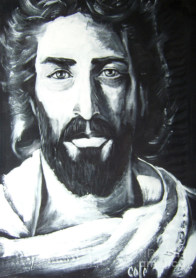 Face of Christ #1 Painting by Larry Cole