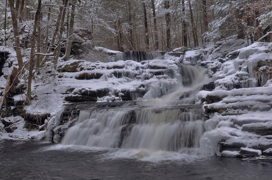 Factory Falls In Winter #1 Photograph by Stephen Vecchiotti