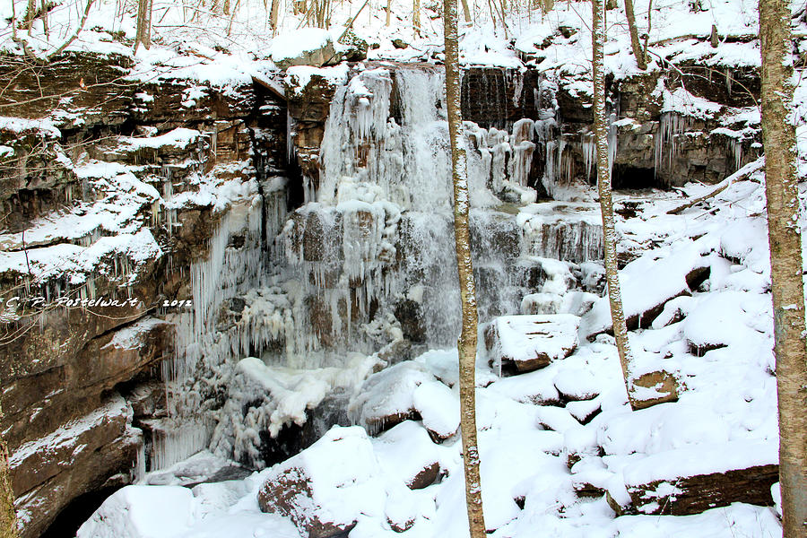 Ice Photograph - Falling Springs by Carolyn Postelwait Ice Photograph - Falling Springs by Carolyn Postelwait