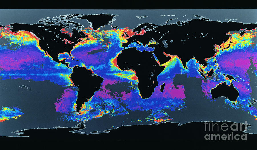 False-col Satellite Image Of Worlds #1  by Dr. Gene Feldman, NASA Goddard Space Flight Center