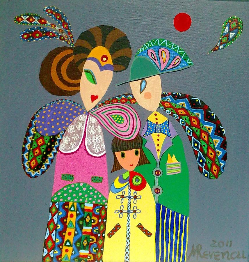 Fantasy Painting - Family by Mimi Revencu