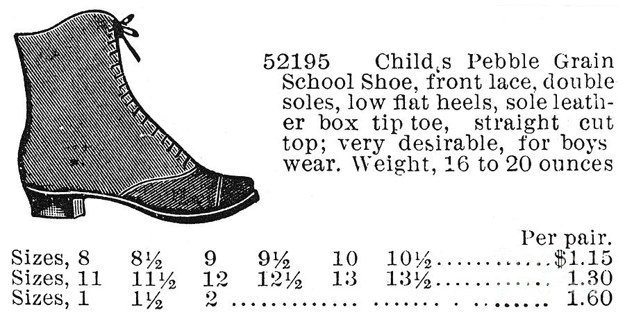 Fashion: Footwear, 1895 #1 Photograph by Granger