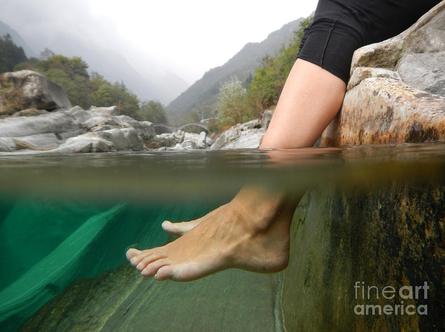 Feet under the water #1 Photograph by Mats Silvan