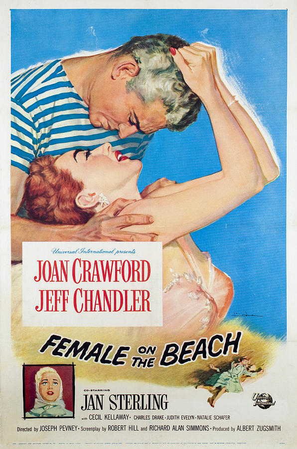 Movie Photograph - Female On The Beach, Jeff Chandler #1 by Everett