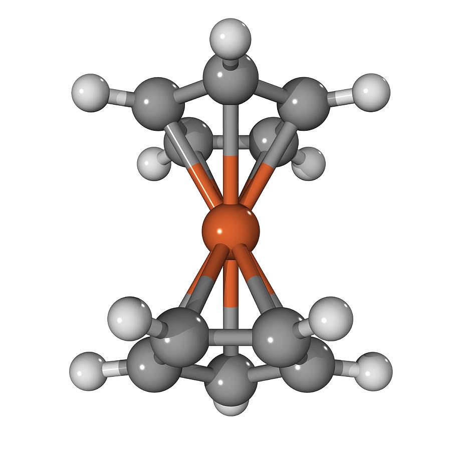 Molecular Photograph - Ferrocene Molecule #1 by Laguna Design