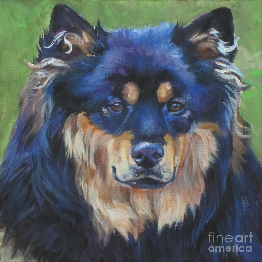 Finnish Lapphund #1 Painting by Lee Ann Shepard