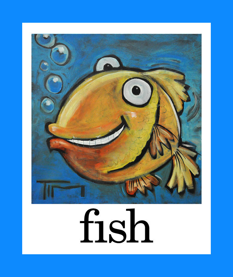 Fish Poster #1 Painting by Tim Nyberg