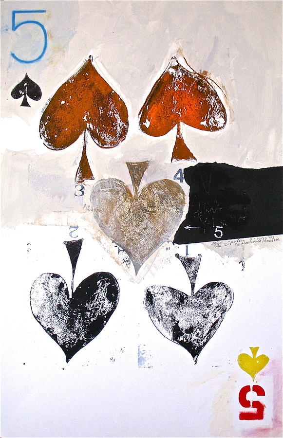 Five of Spades 20-52 #1 Painting by Cliff Spohn