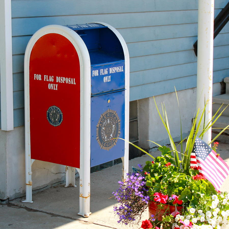 Flag Disposal Box #1 Photograph by Pamela Walrath