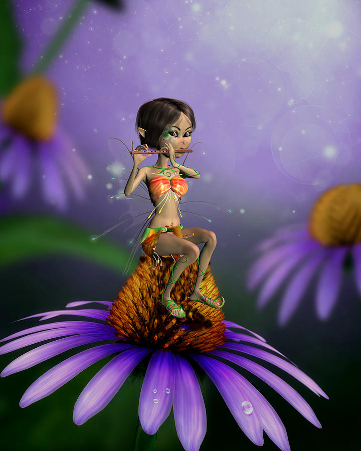 Flower Fairy #1 Digital Art by John Junek