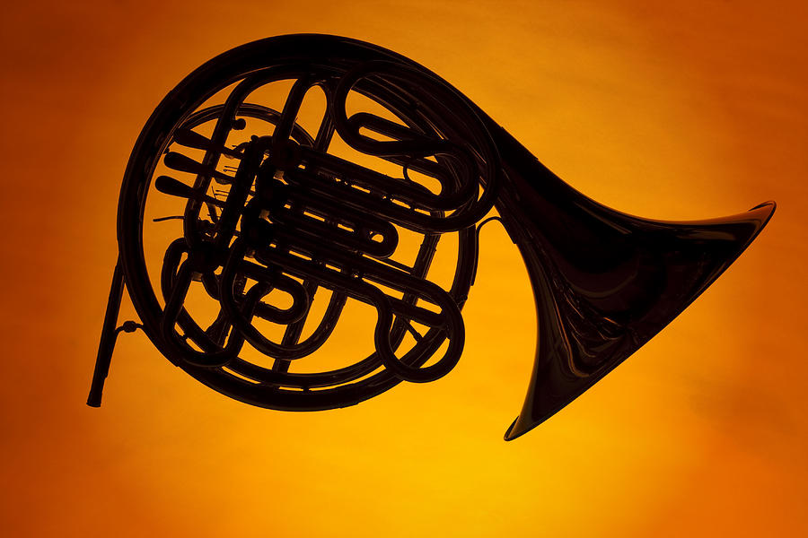 French Horn Silhouette #2 Photograph by M K Miller