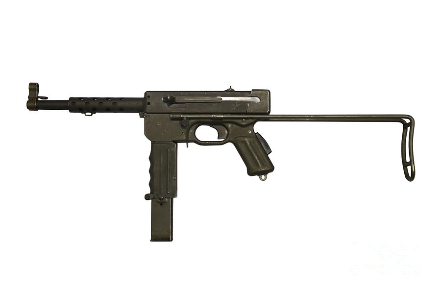 No People Photograph - French Mat-49 Submachine Gun #1 by Andrew Chittock