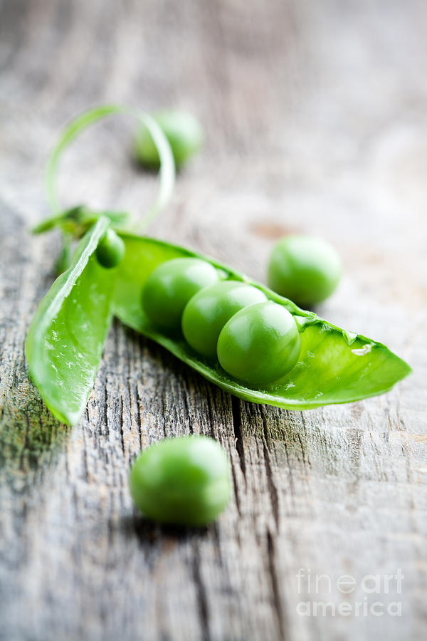 Fresh peas #1 Photograph by Kati Finell