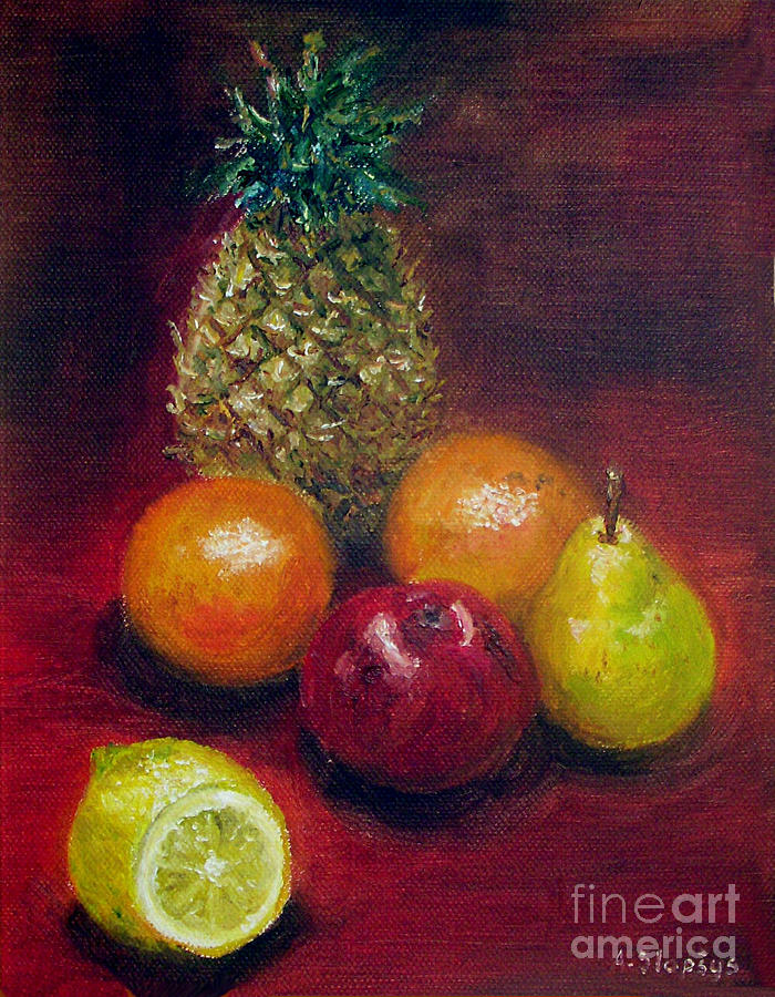 Fruits Painting by Arturas Slapsys