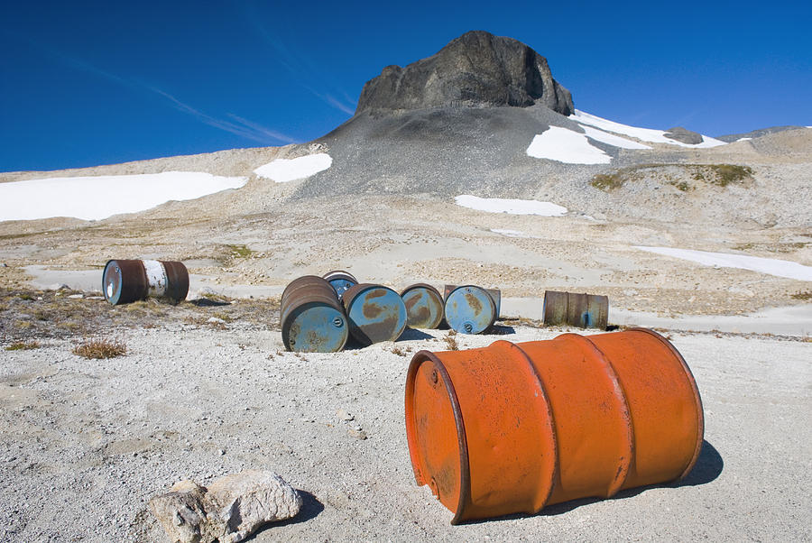 Fuel Drums Abandoned By Miners And Left Photograph by Alan Majchrowicz ...