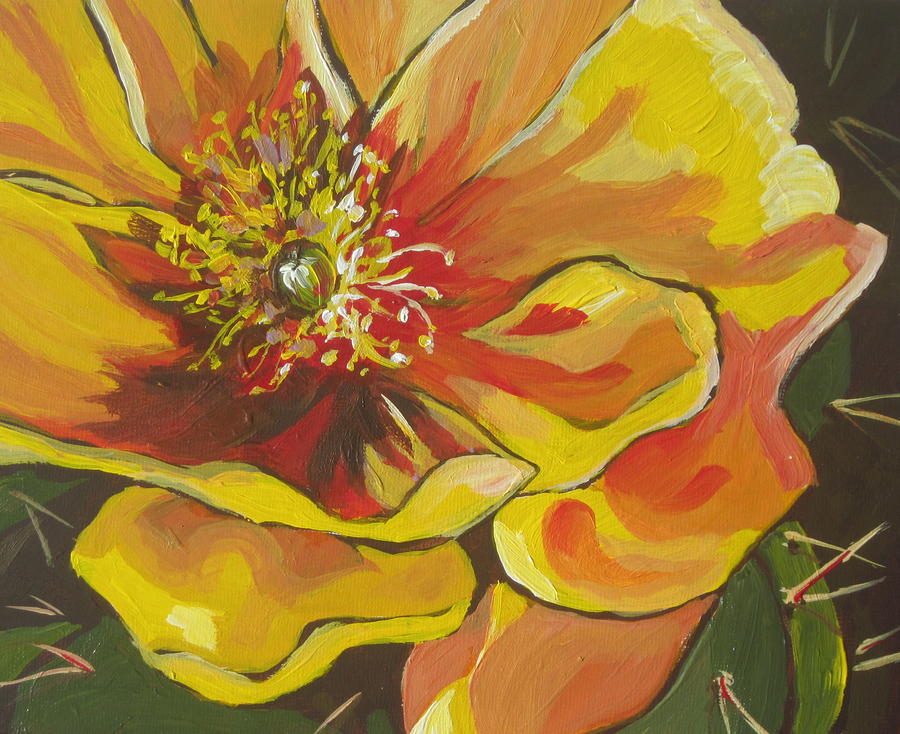 Flowers Still Life Painting - Full Bloom #1 by Sandy Tracey