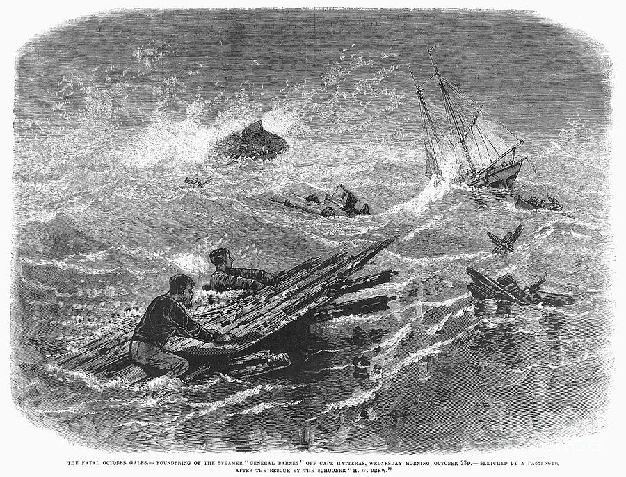 Gale In The Atlantic, 1878 #1 Photograph by Granger