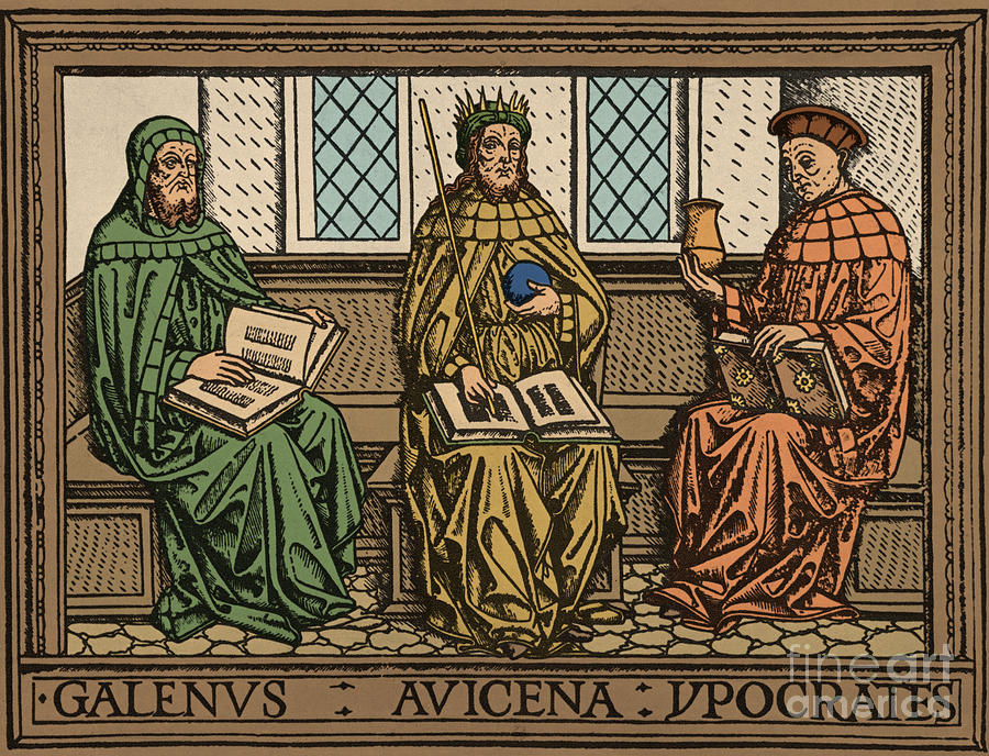 Galen, Avicenna And Hippocrates #1 Photograph by Science Source