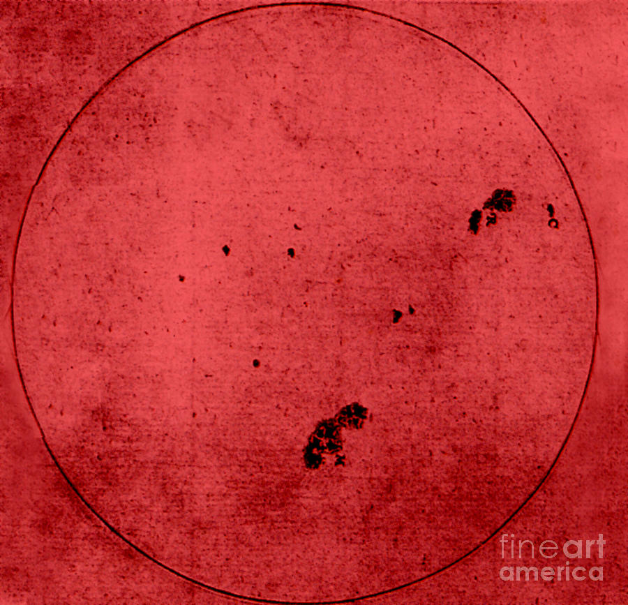 Galileo Sunspot Illustration #3 Photograph by Science Source