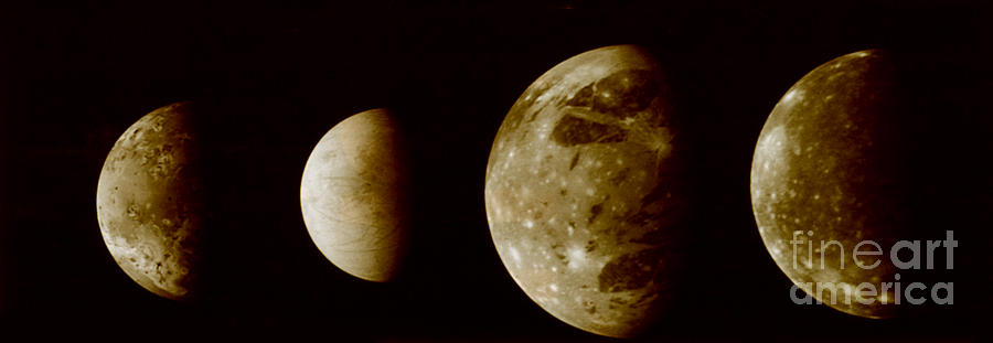 Galileos Moons #1 Photograph by Nasa