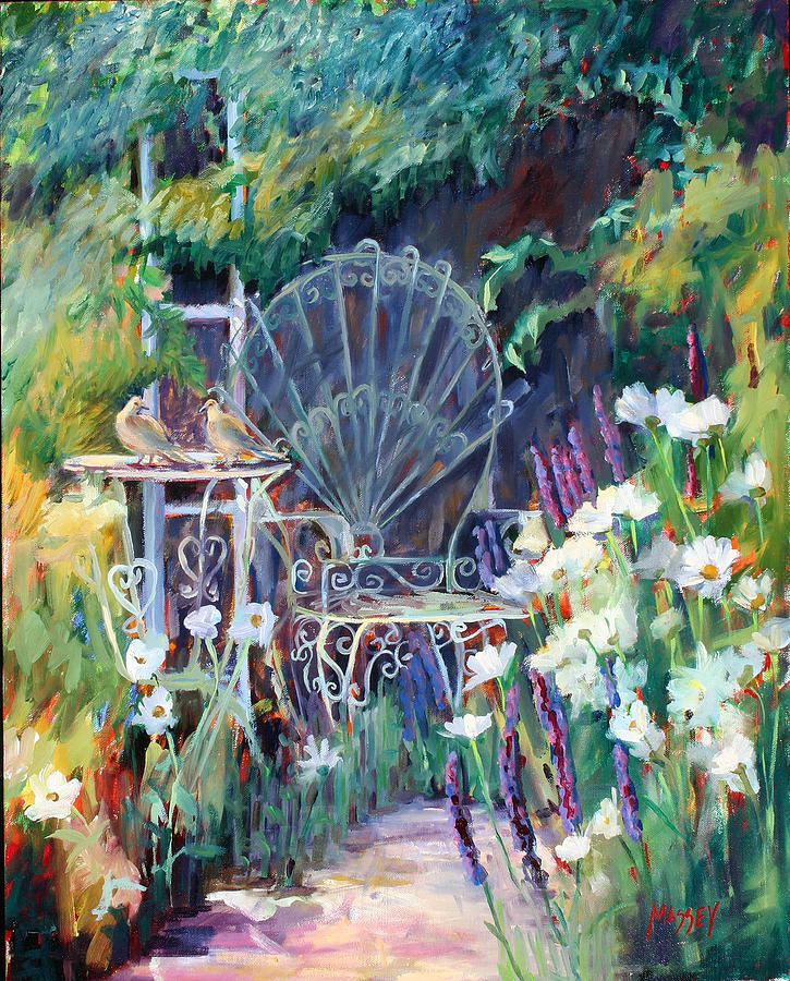 Garden Respite Painting by Marie Massey - Fine Art America