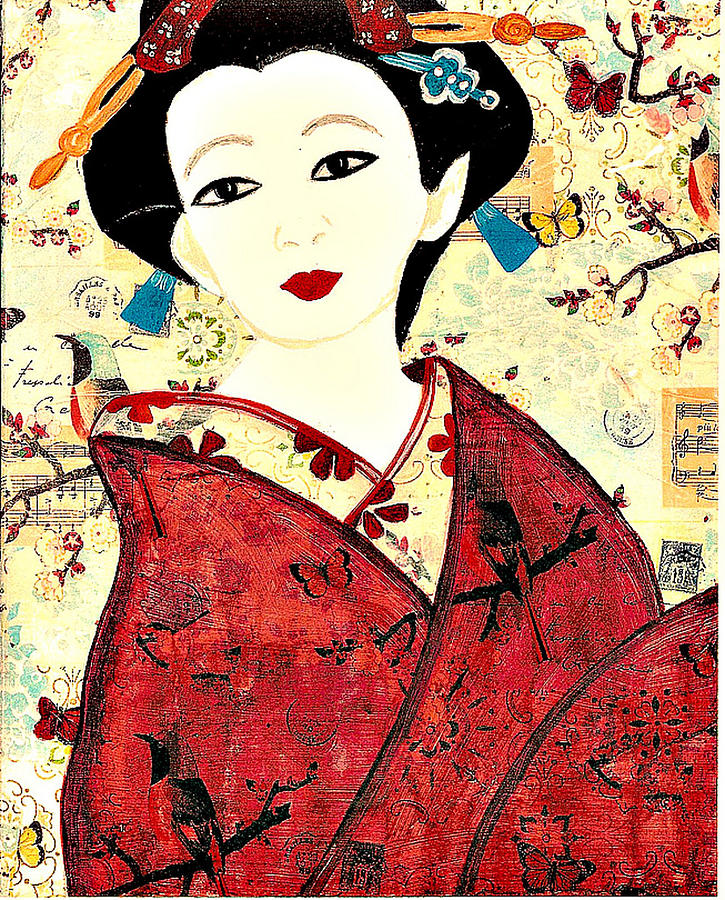 Geishi Girl Painting by Carolann Espino - Fine Art America