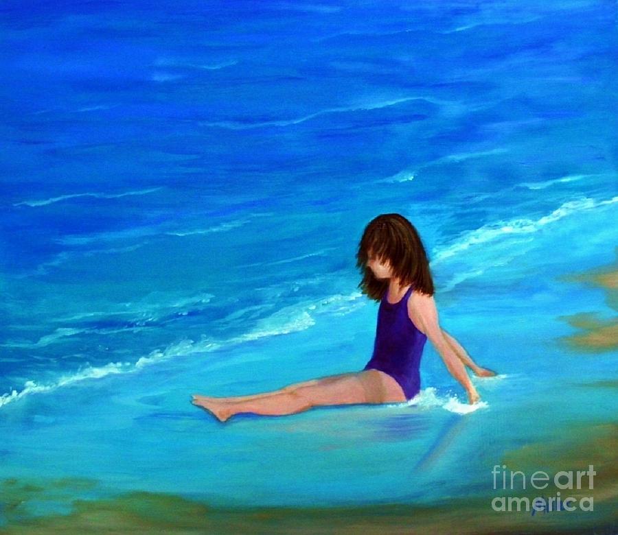 Gentle Waves #1 Painting by Peggy Miller