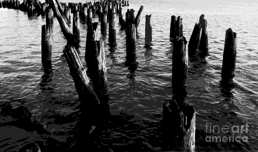 Pilings Photograph - Ghosts On The Hudson #1 by David Klaboe