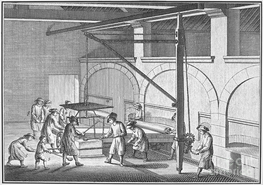 Crane Photograph - Glass Manufacture, 1751 #1 by Granger
