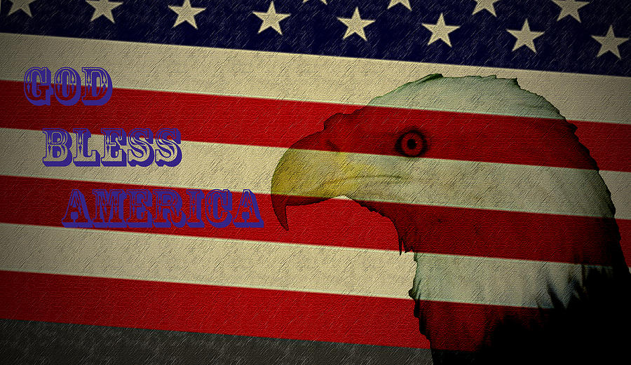 Eagle Photograph - God Bless America #1 by Bill Cannon