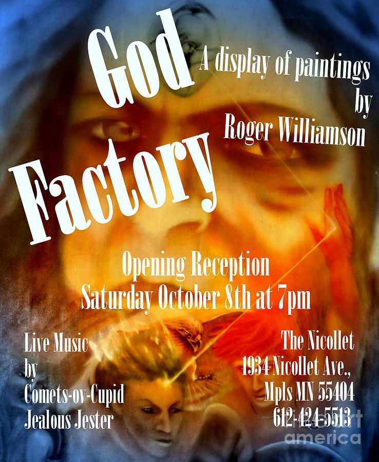 God Factory An Exhibition of Paintings by Roger Williamson #1 Digital Art by Roger Williamson