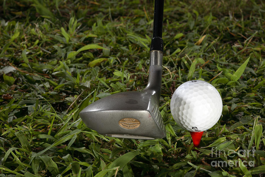 Golf Ball And Club #1 Photograph by Ted Kinsman