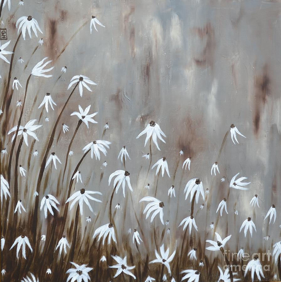 Daisy Painting - Gossamer Field #1 by Holly Donohoe