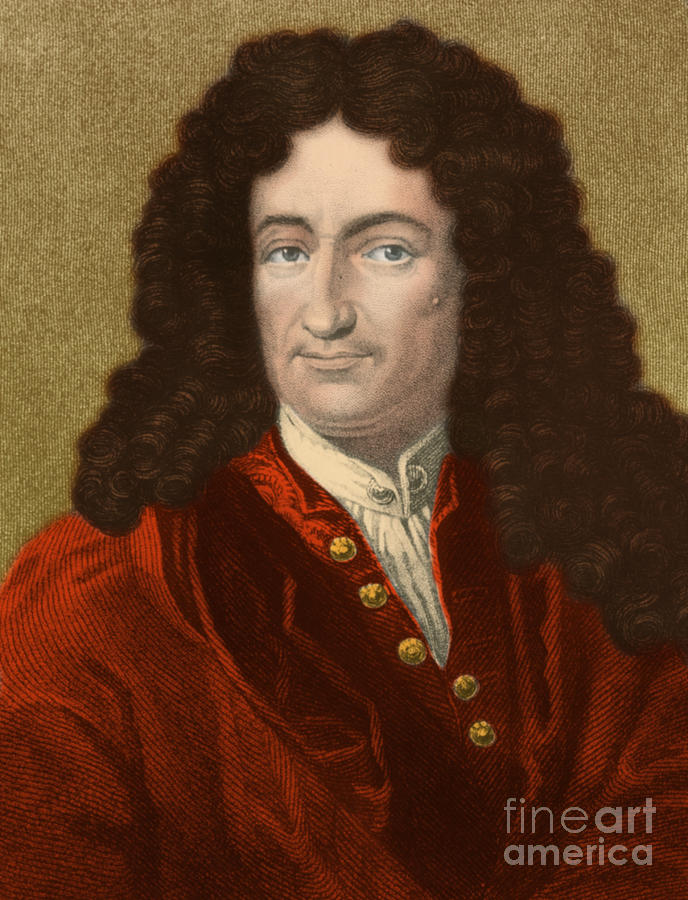 Portrait Photograph - Gottfried Wilhelm Leibniz, German #1 by Science Source