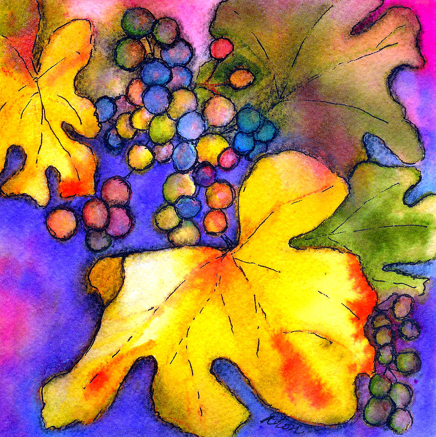 Grape Vine #1 Mixed Media by Dion Dior