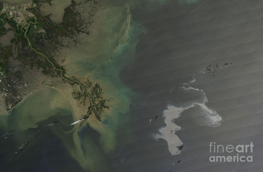 Gulf Oil Spill, April 2010 #1 Photograph by Nasa