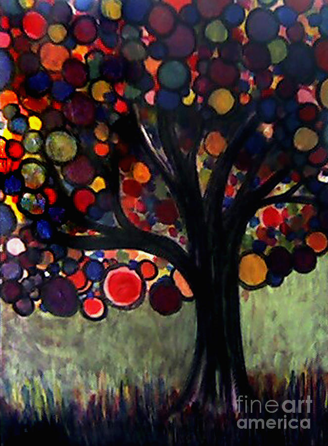 Gumball tree 00027 Painting by Monica Furlow