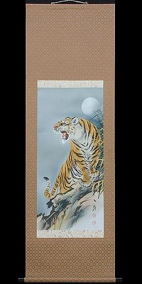 The Tiger Painting - Handmade Painting On Paper #1 by Chirachoha