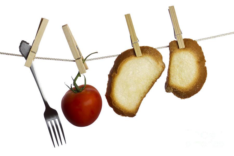 Tomato Photograph - Hanging food #1 by Blink Images