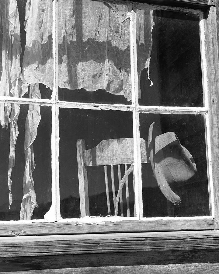 Hat and Chair in Window #2 Photograph by Joe  Palermo
