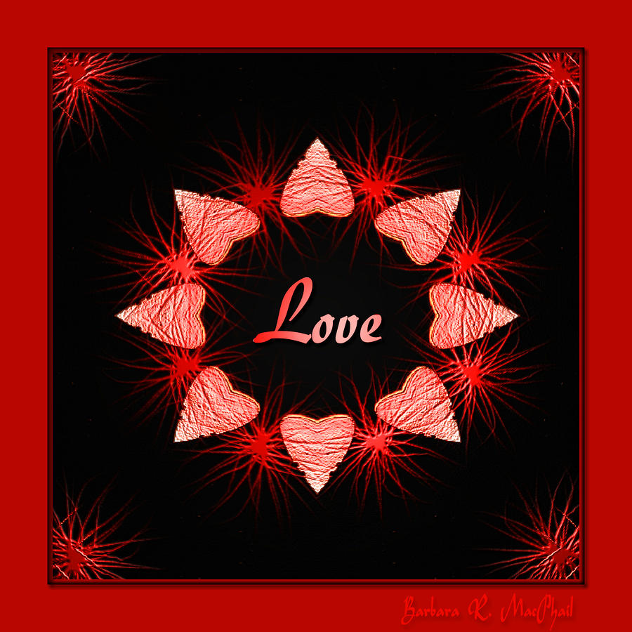 Hearts of Love #1 Digital Art by Barbara MacPhail