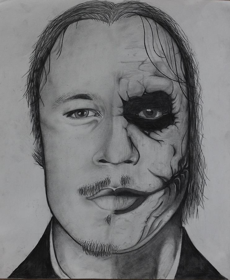 Kaan Ünal - joker '' Heath Ledger ''charcoal drawing,
