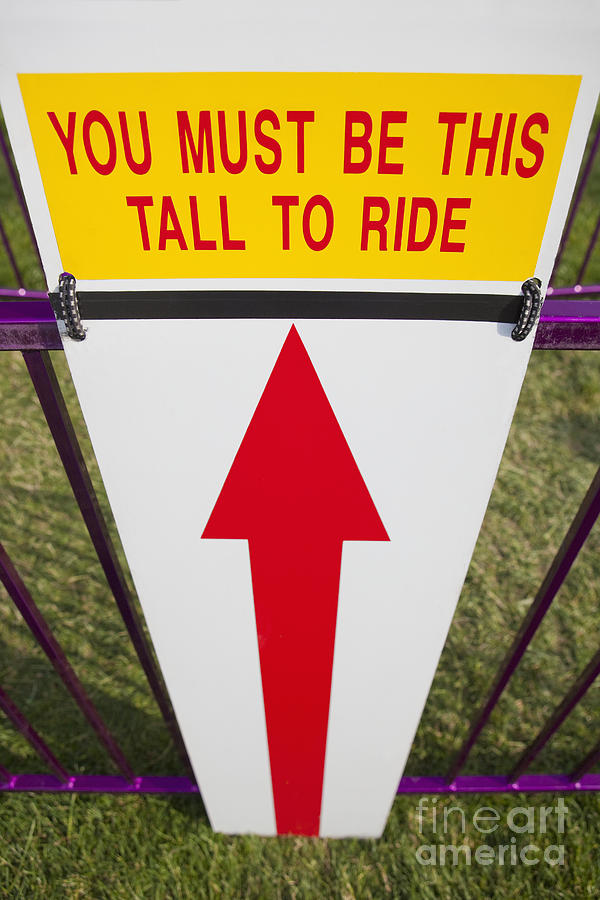 Image result for height restriction sign amusement park