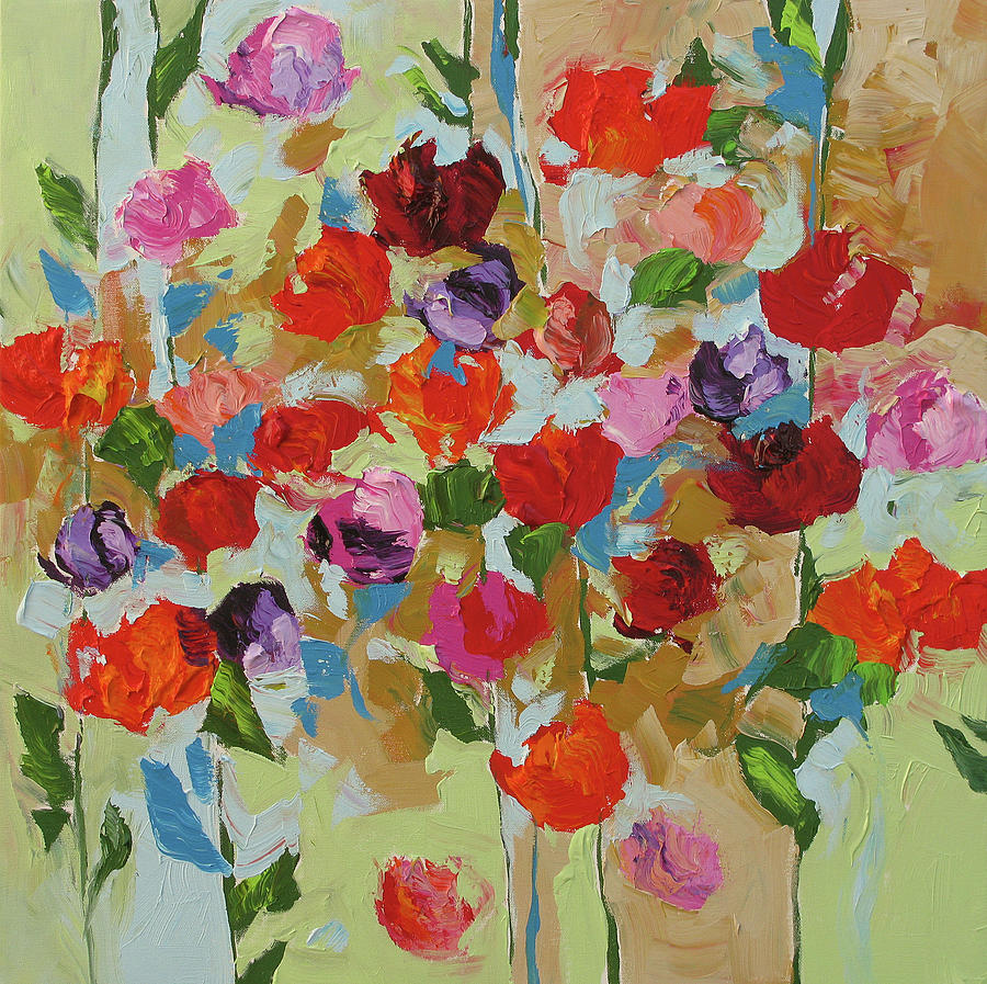 Hello Spring #1 Painting by Linda Monfort