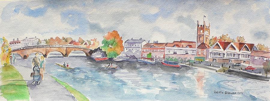 Fall Painting - Henley on Thames #1 by Geeta Yerra
