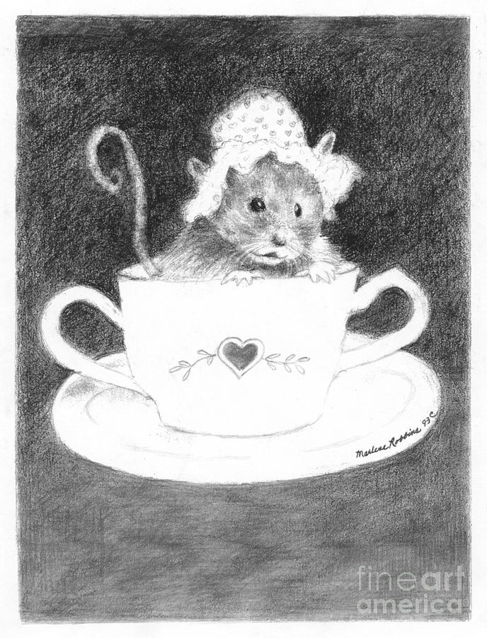 Henrietta Mouse #1 Drawing by Marlene Robbins