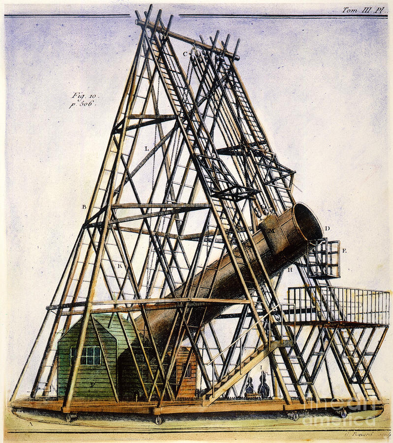 Herschels Telescope, 1789 #1 Photograph by Granger