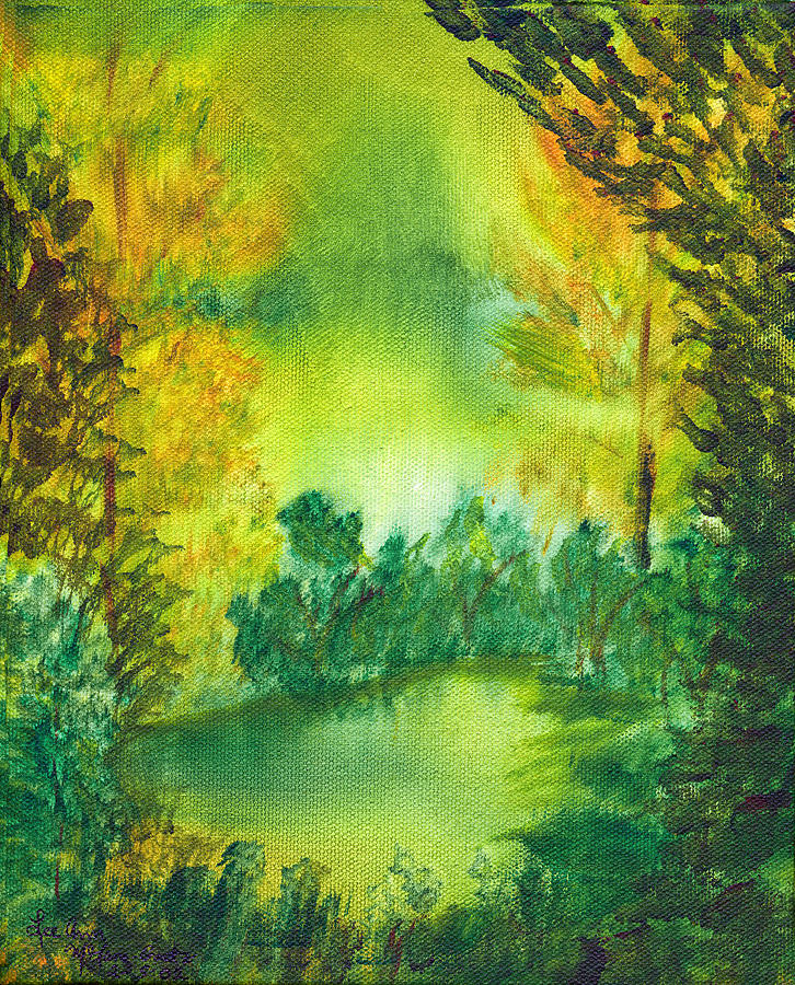 Hidden Pond #1 Painting by LeeAnn McLaneGoetz McLaneGoetzStudioLLCcom
