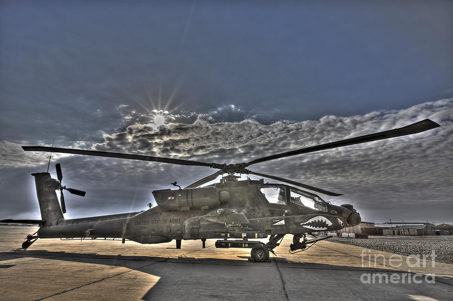 High Dynamic Range Photo Of An  Ah-64d #1 Photograph by Terry Moore
