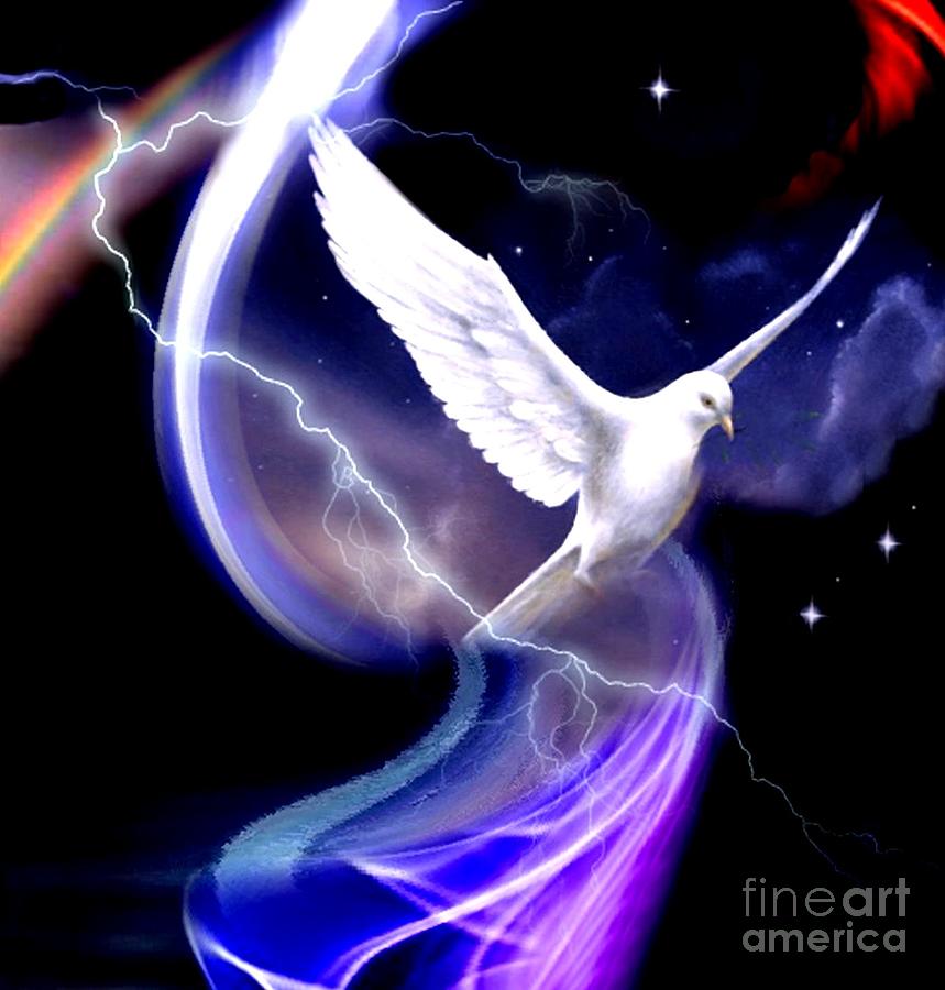 Jesus Christ Digital Art - Holy Ghost Power by Spirit Dove Durand